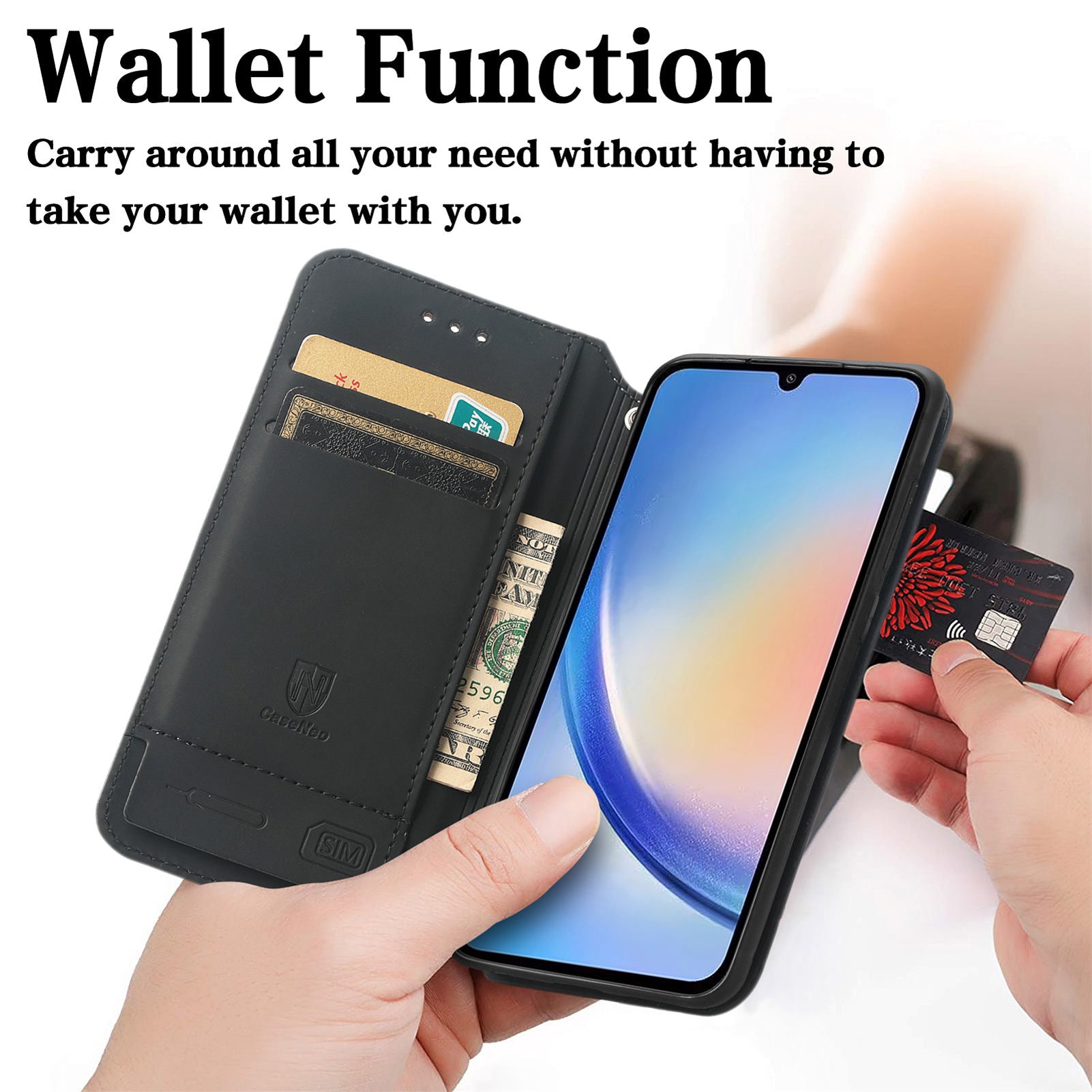 CASENEO 001 Series for Samsung Galaxy A34 5G RFID Blocking Pattern Printing Phone Case Leather Wallet Stand Shell CASENEO 001 Series for Samsung Galaxy A34 5G RFID Blocking Pattern Printing Phone Case Leather Wallet Stand Shell